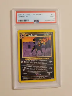 Umbreon - Pokemon Neo Discovery #32 - Mint PSA 9 - Image 2