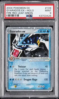 2004 POKEMON EX FIRE RED & LEAF GREEN #109 GYARADOS EX-HOLO PSA 9 - Image 1