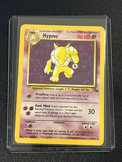 Pokemon Fossil Set Unlimited Hypno 8/62 Holo Rare NM-LP - Image 3