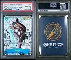 SANJI PSA 10 2025 ONE PIECE GAME PRB02 ENGLISH #OP06-119 MANGA ALTERNATE ART GEM - Image 3