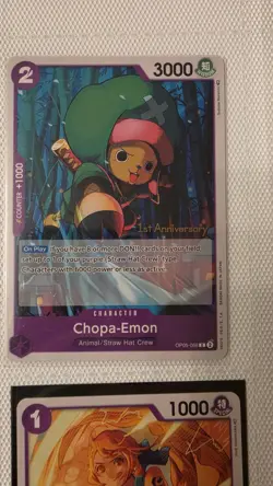 One Piece Tcg 1st And 2nd Anniversary Stamped Cards Nami Chopper And Brook - Image 2