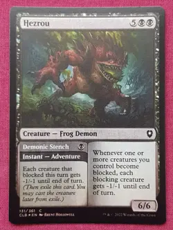 Magic The Gathering COMMANDER LEGENDS BALDUR'S GATE FOIL HEZROU black card MTG - Image 1