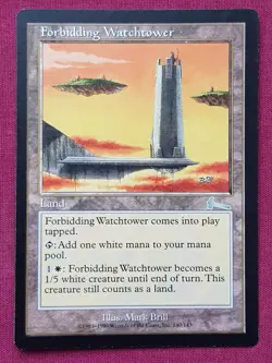 Magic The Gathering URZA'S LEGACY FORBIDDING WATCHTOWER land card MTG - Image 1