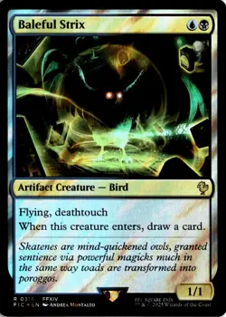 MTG Commander: FINAL FANTASY Surge Foil Baleful Strix (Surge Foil) R 318 NM Pack - Image 1