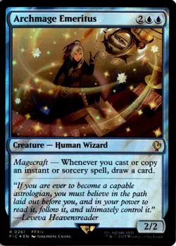MTG Commander: FINAL FANTASY Surge Foil Archmage Emeritus R 261 NM Pack Fresh Ac - Image 1