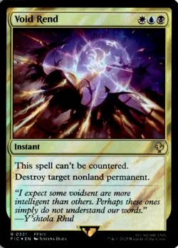 MTG Commander: FINAL FANTASY Surge Foil Void Rend R 331 NM Pack Fresh ActualScan - Image 1