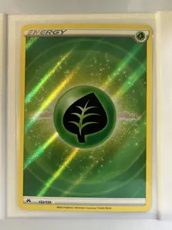 Grass Energy Textured Holo Ultra Rare 152/159 Pokemon Crown Zenith English NM - Image 1