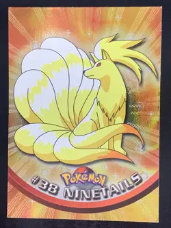 Ninetails 38 Black Logo Foil TV Animation Edition 1999 Topps Pokemon Holo - Image 1