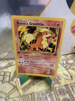 Blaine's Growlithe 62/132 Gym Challenge 1st Edition Common Pokemon Card - Image 1