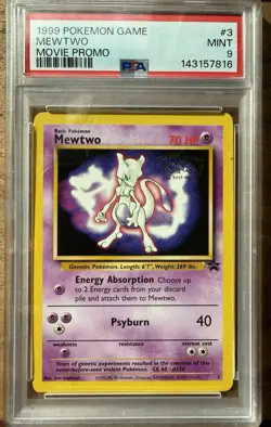 Pokemon Mewtwo Movie Promo Regular PSA 9 Promo #3 1999 English - Image 1