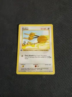 Doduo 048/102 Base Set (Shadowless) First Edition Vintage Pokemon TCG Wotc MP - Image 1