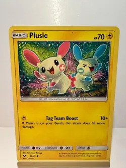 Plusle 33/73 Common Shining Legends Pokemon Lightly Played - Image 1