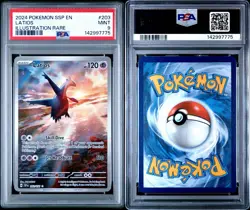 2024 POKEMON SSP EN-SURGING SPARKS ILLUSTRATION RARE #203 LATIOS PSA 9 - Image 3