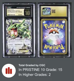 CGC PRISTINE 10 2019 POKEMON JPN EXTRA REGULATION BOX #019 RAYQUAZA EX • POP 15 - Image 1