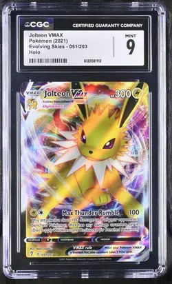 Jolteon VMAX *CGC 9* Holo *Evolving Skies* #51 *2021* Pokemon - Image 1