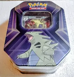 NEW Pokemon TCG Lot of 3 New Sealed Collectors Tins Slaking Tyranitar Darkrai - Image 4