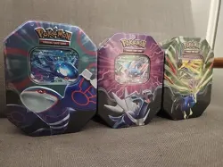 LOT OF 3 Pokemon TCG: EX Tins - Xerneas-Dialga-Kyogre Factory Sealed - Image 1