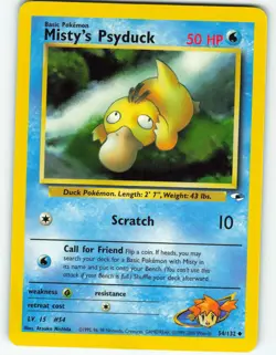 Misty's Psyduck - 54/132 Gym Heroes - Pokemon TCG - 2000 - Image 1