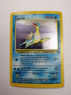 Lapras - 10/62 Fossil Holo Rare - LP - Pokemon TCG WOTC Vintage 1999 - Image 1