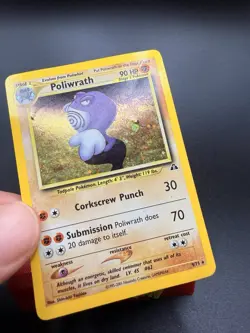 Pokemon TCG Poliwrath 9/75 Neo Discovery Holo Rare - MP/HP-f - Image 2