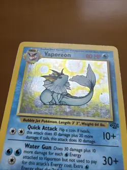 Vaporeon 1999 Pokemon Jungle Unlimited Holo Rare #12/64 - MP - Image 5