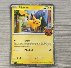 Pokemon TCG Pikachu Cosmos Holo Promo Trick or Trade 018/091 Basic 2024 70 HP - Image 1