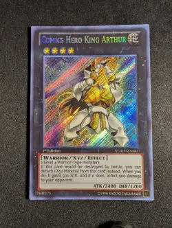 Yugioh - Comics Hero King Arthur NUMH-EN041 1st Secret Rare MP - Image 1
