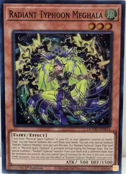 Yugioh! Radiant Typhoon Meghala - DOOD-EN012 - Super Rare - 1st Edition Near Min - Image 1