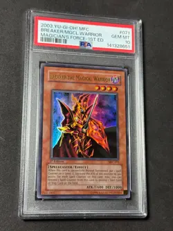 Yugioh PSA 10 Breaker the Magical Warrior MFC-071 1st Edition Ultra Rare POP 26 - Image 1