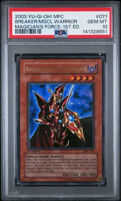 Yugioh PSA 10 Breaker the Magical Warrior MFC-071 1st Edition Ultra Rare POP 26 - Image 2