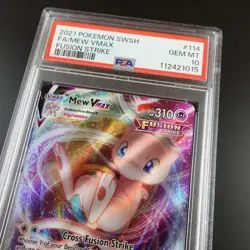 PSA 10 Mew Vmax 114/264 Pokemon Fusion Strike Holo Full Art Graded Card - Image 2