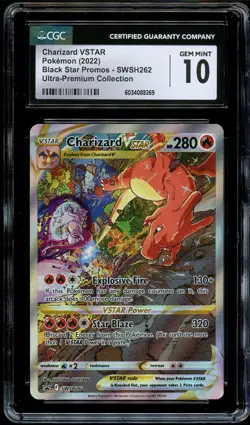 CGC 10 GEM MINT Charizard VSTAR 262 SWSH PROMO SWSH262 Pokemon Card 269 - Image 1