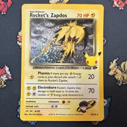 Rockets Zapdos 15/132 Celebrations Classic Collection NM Mint Pokemon TCG Card - Image 1