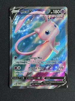 Pokemon TCG Mew v Fusion Strike Holo Full Art Ultra Rare Card 250/264 NM - Image 1