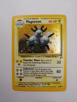 Magneton 9/130 - Base Set 2 Pokemon Card - Holo LP - Image 1