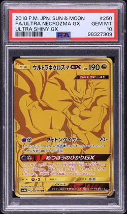 2018 Pokemon Japanese SM Ultra Shiny GX Ultra Necrozma GX #250 PSA 10 GEM MINT - Image 1