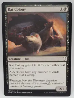 Rat Colony Dominaria LP Magic the Gathering MTG Black Creature EDH Playable - Image 1