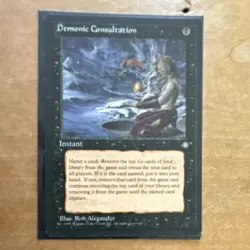Magic: The Gathering Demonic Consultation Uncommon Instant Ice Age Black 9 Regu… - Image 1
