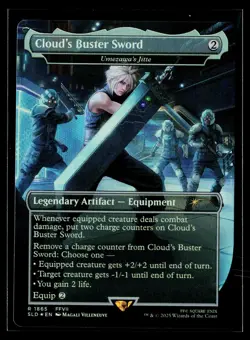 Cloud's Buster Sword - Umezawa's Jitte (Rainbow Foil) #1865 NM SLD NM - Image 1