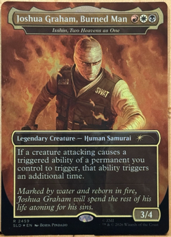 LIMITED EDITION Secret Lair MtG Joshua Graham (Isshin) NM BORDERLESS FOIL! - Image 1