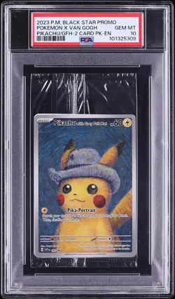 2023 Pokemon SV Black Star Promo Van Gogh Pikachu With Grey Felt Hat #85 PSA 10 - Image 1