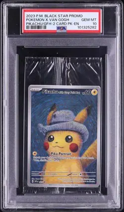 2023 Pokemon SV Black Star Promo Van Gogh Pikachu With Grey Felt Hat #85 PSA 10 - Image 1