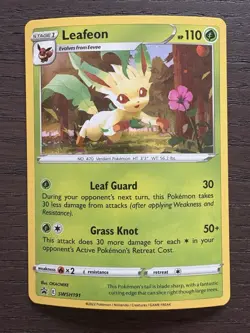 Leafeon SWSH191 Pokemon Sword & Shield Promo Ultra Rare Holo Card LP - Image 1