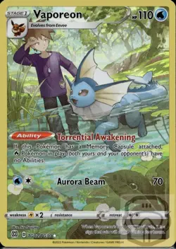Vaporeon TG02/TG30 Holo Brilliant Stars Trainer Gallery Pokemon NM/M - Image 3