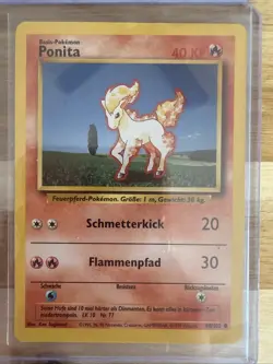 German Ponita 60/102 Pokemon Card WOTC 1999 Vintage FREE SHIPPING - Image 3