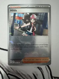 Pokemon TCG Hilda 084/086 English Pokeball Pattern Holo White Flare SV NM-M - Image 1