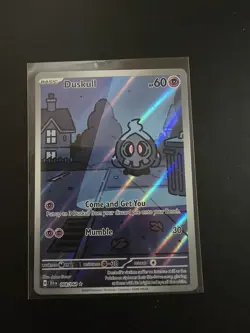 Pokemon Duskull SV: Shrouded Fable Illustration Rare 068/064 Basic 60 HP Holo - Image 1