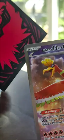 Pokemon TCG Ethan's Ho-Oh EX 230/182 Special Illustration Rare Holo - Sv10 - Image 2