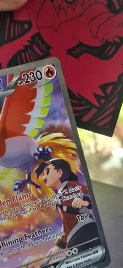 Pokemon TCG Ethan's Ho-Oh EX 230/182 Special Illustration Rare Holo - Sv10 - Image 3