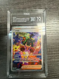 2024 POKEMON TWM EN-TWILIGHT MASQUERADE SPECIAL ILLUSTRATION RARE KIERAN TAG 10 - Image 1